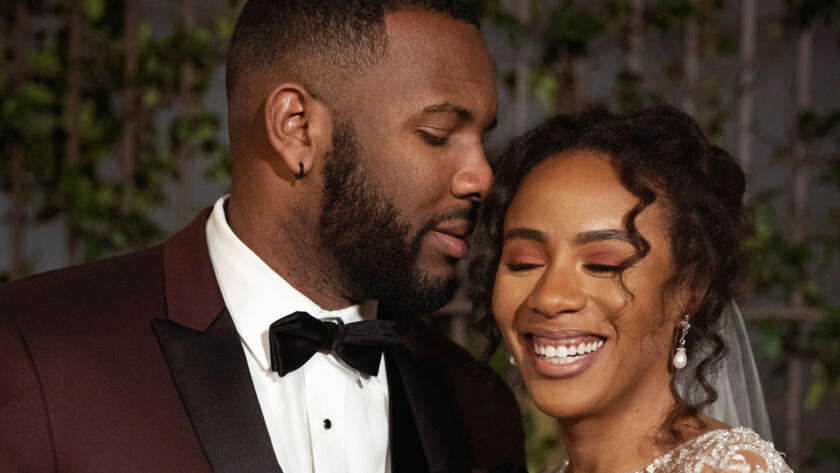 Miles and Karen at their wedding from Season 11 of Married at First Sight.
